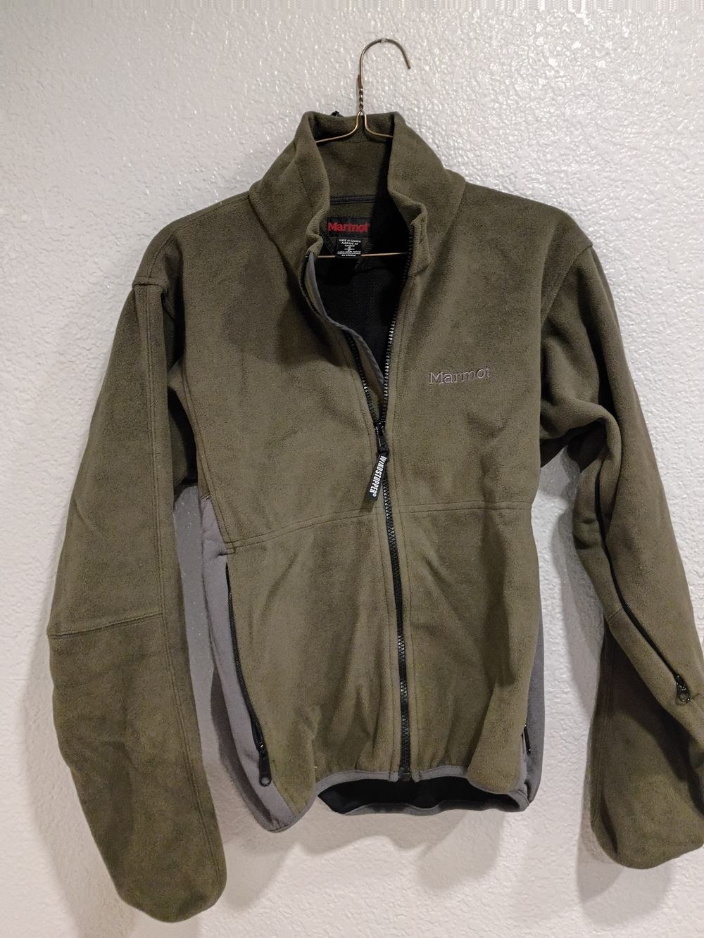 Marmot Olive Green Full-Zip Fleece Jacket